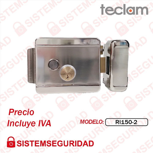 Cerradura Chapa Electrica Con Boton Rl150-2 Teclam 800kg