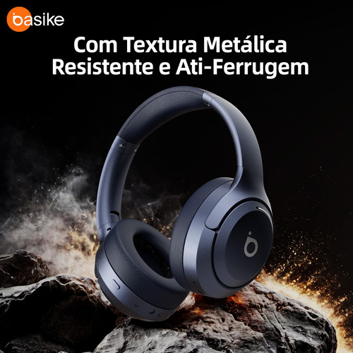 Fone de Ouvido sem fio Basike Bluetooth Ba-FON197 cor azul