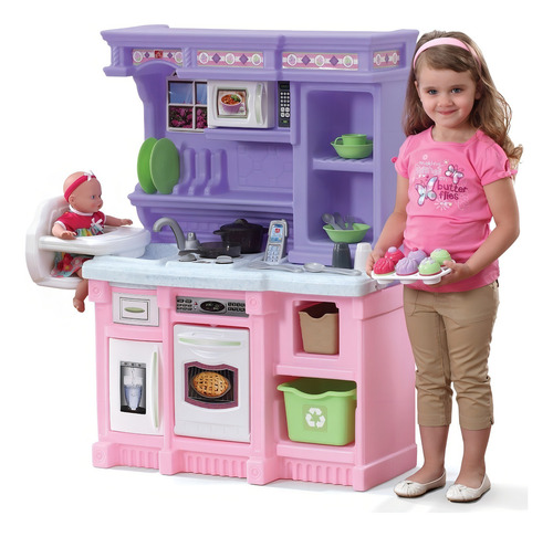 Cocina Para Niñas Rosado - Step2 - Cocinita Mini Chef Rosa Color Lila