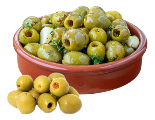 Aceitunas Verdes Rellenas De Pimentón 1kg Para Hallacas 