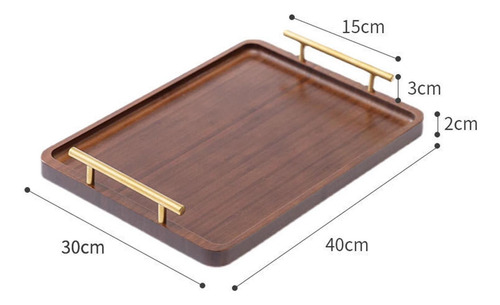 Bandeja De Madera Para Servir, Bandeja Para Mesa De 40x30cm