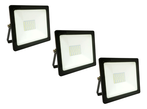Pack X3 Reflector Led Exterior 50w Proyector Alta Potencia