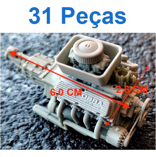 Miniatura Motor Ford S.b. Combo3 1:24 Adaptar Kits Plásticos