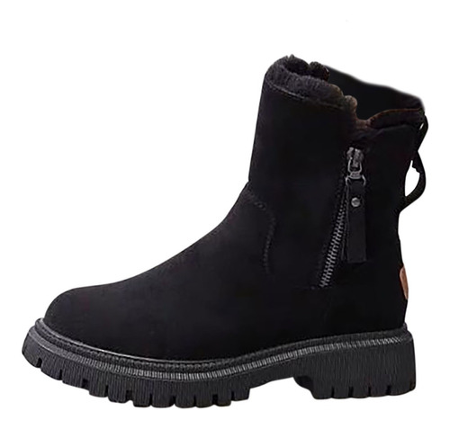 Botas De Mujer Mid-tube Plus Zapatos Gruesos De Algodón Cáli