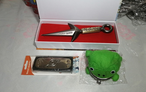 Naruto Pack (kunai+monedero(gamachan)+banda Fosforescente