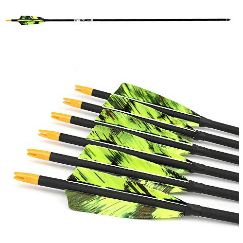 Flechas De Carbono De 30 Plumas De Pavo Y Extraibles 6un