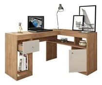 Comprar Escritorio En L De Melamina Con 1 Cajón Y 1 Puerta