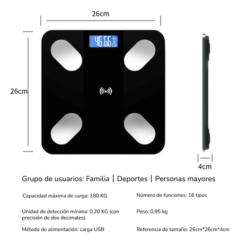 Bascula Tanita Bascula Digital Corporal Negro Con Precisión