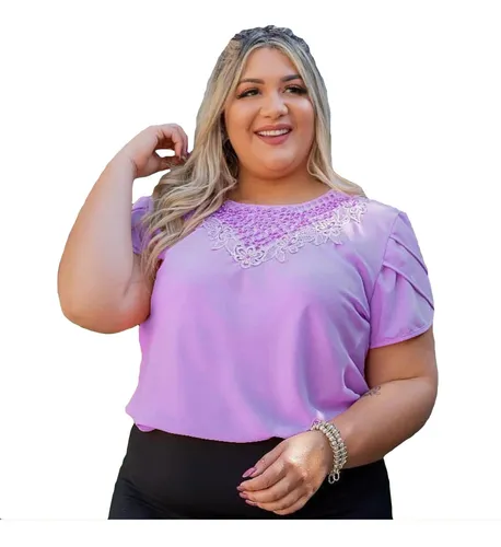 Blusa Feminina Manga Curta Pedraria Moda Evangélica Sku:bp11