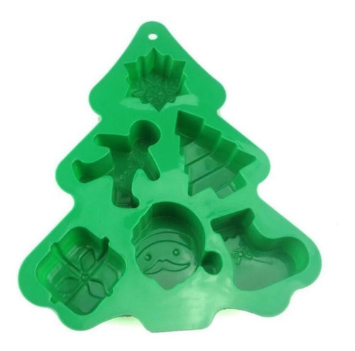 Molde De Hielo Silicona Árbol De Navidad Chocolates Pascuero