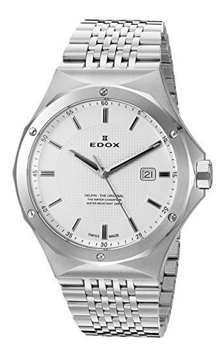 Edox Hombres 53005 3m Ain Delfin Analog Display Reloj Suizo