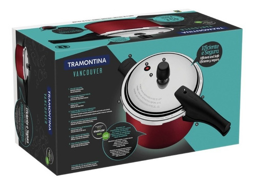 Panela De Pressão Vancouver Alumínio 4,5 Litros Tramontina Cor Vermelho