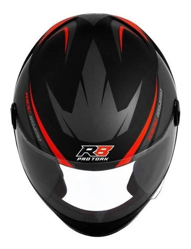 Capacete Pro Tork Fechado R8 Tamanho 56 Preto / Vermelho