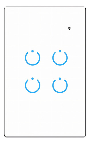 Interruptor Inteligente Wifi Luz Smart Blanco Alexa 4 Bandas