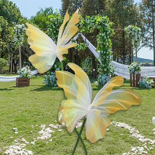 Decoración De Mariposas Artificiales, Decoración Amarillo