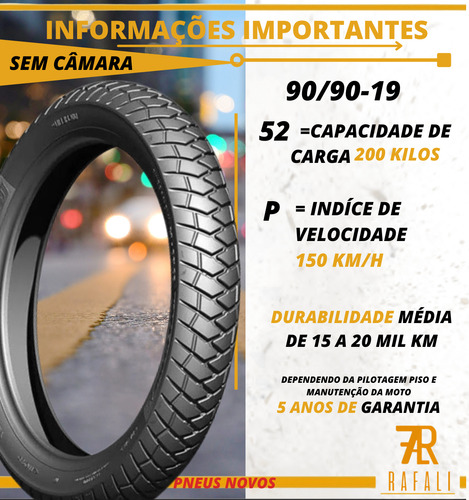 Pneu Xre 190 Bros 150 90/90-19 Tl 52p Anakee Street Michelin