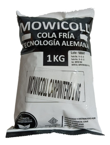 Pack 3und Cola Fría  Mowicoll Carpintero 1kg