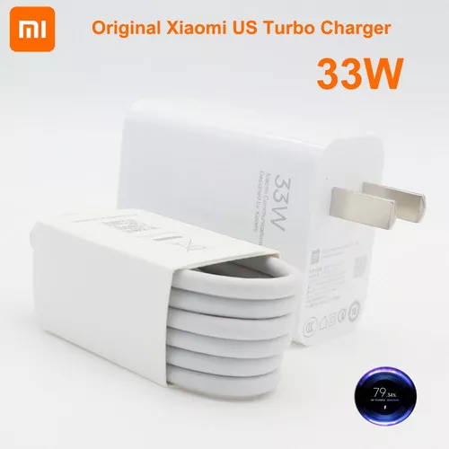 Cargador Xiaomi 33w Original Tipo C. Turbo Cargador Mdy11ex Color Blanco