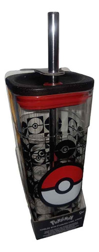 Vaso Con Pajita Pokemon 540ml Acrilic Cube