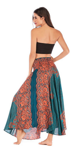Falda De Mujer Larga Hippie Bohemia Gitana Floral Printin 75