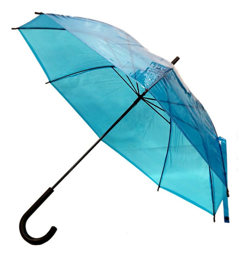 Paraguas Transparente Vinílico Grande Lluvia - Sheshu Home Color Azul