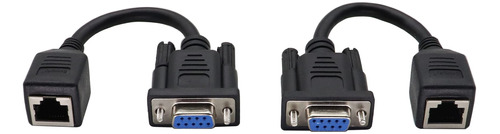 Zuyook Db9 Rs232 A Rj45 - Adaptador De Extensor Db9 De 9 Pin