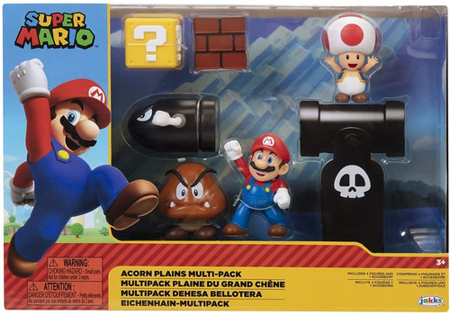 Nintendo Acorn Plains Diorama Set Con Accesorios Super Mario