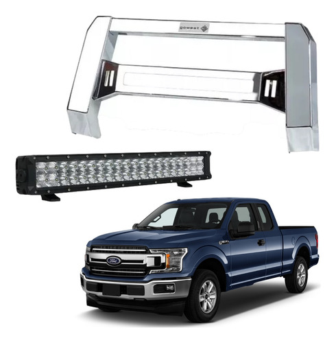 Kit Burrera Baja Bar Ford F150 Lobo 2015 - 2020 + Barra Led