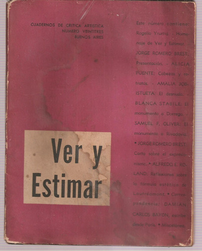 Revista Ver Y Estimar Nº 23 Brest Mayo 1951