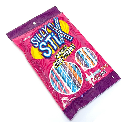Caramelo Agridulce En Polvo Popotitos Silly Stix 78g Surtido