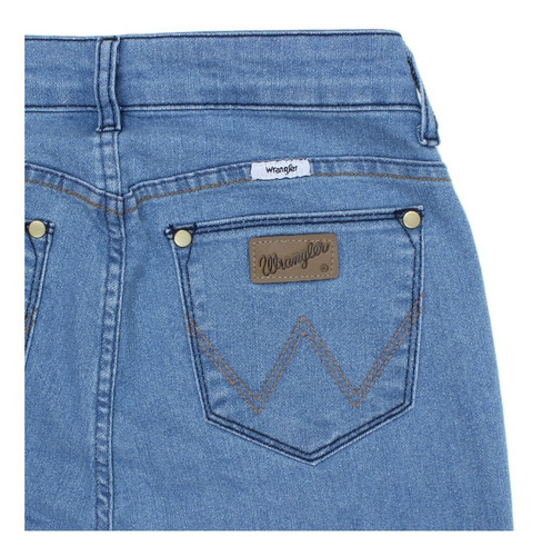 Imagem 3 de 3 de Calça Jeans Flare Feminina Azul Com Elastano Original Wrangl