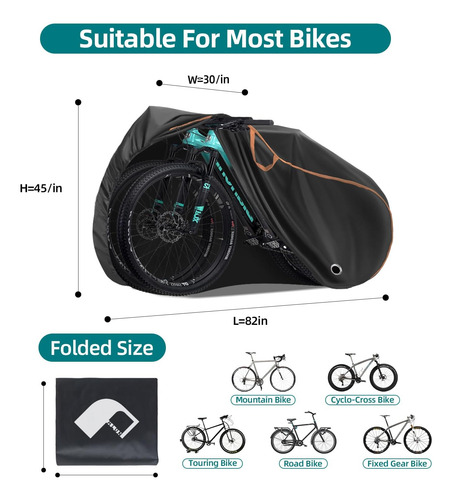 Funda Impermeable Para 1-3 Bicis Con Agujeros Antirrobo