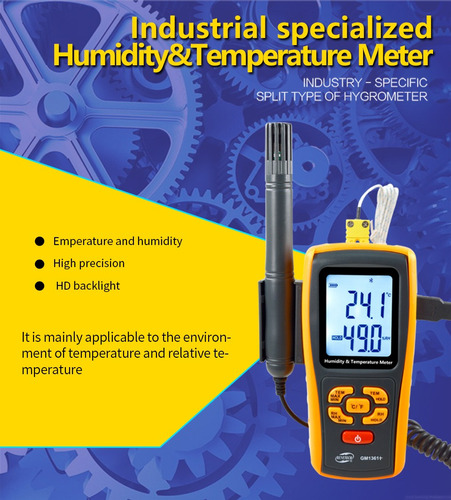 Termohigrómetro Profesional Con Sonda Y Termopar Gm1361+
