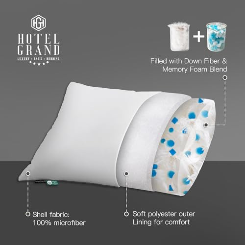Almohada De Cama King De Plumas Y Viscoelástica