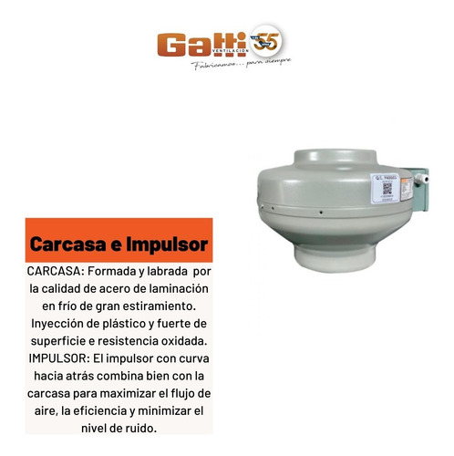 Imagen 7 de 10 de Extractor De Aire Entre Conducto Chapa 4 (10 Cm) Gatti Vent