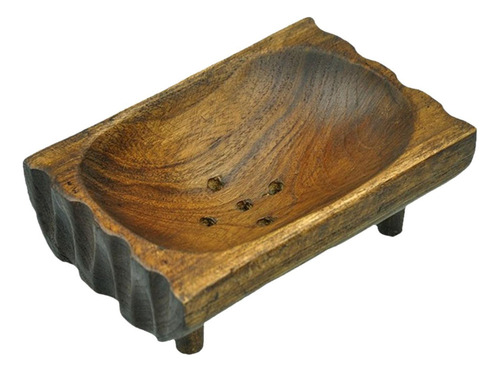 Zh Jabonera Madera, Bandeja For Guardar Jabón Con Drenaje