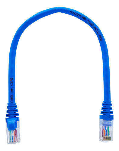 Kit 20x Cat5e 100% Cobre Azul 50 Cm + 14x De 1,5 Metros