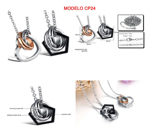 Collares Parejas Acero Inoxidable 316l Aniversario, Amor Lb
