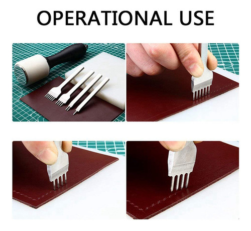 Juego De 8 Cinceles Para Coser Cordones, Herramienta De Cuer