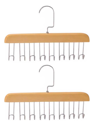 O Perchero De Madera Con Varios Ganchos Para Bufanda Que