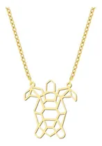 Comprar Collar Tortuga Minimalista Joya Plata Enchapada Oro 18k