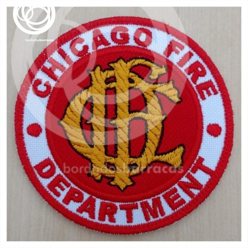 Escudo Bordado Chicago  Fire  Department Bomberos