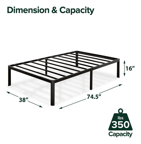 Estructura De Cama Plataforma Metal 40 Cm Con Soporte De Lis