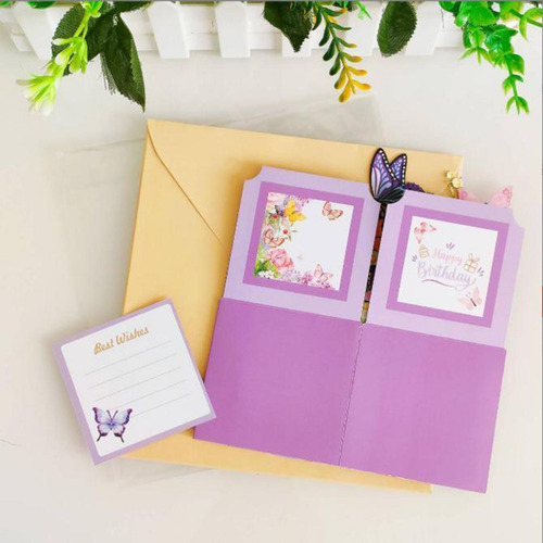 Bouquet De Flores De , Tarjeta De Felicitación, Violeta
