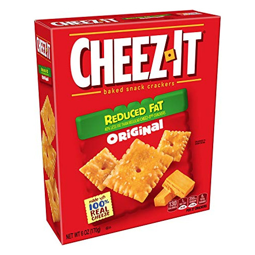 Cheez-it Al Horno Galletas Saladas De Queso, Baja En Grasa, 