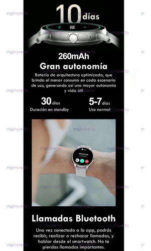 Reloj Hk49 Smartwatch Amoled Deportivo Elegante Unisex Plateado Gris