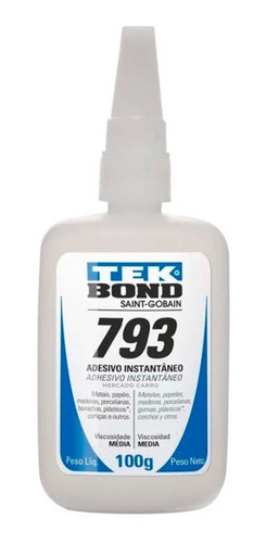 Imagem 1 de 6 de Cola Instantânea Tek Bond 793 100g