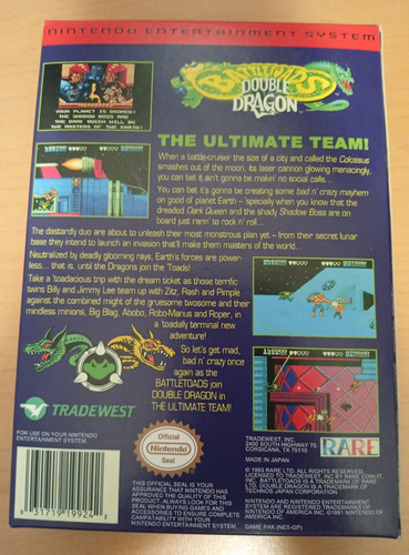Battletoads And Double Dragón (caja Custom) Nintendo Nes (Reacondicionado)