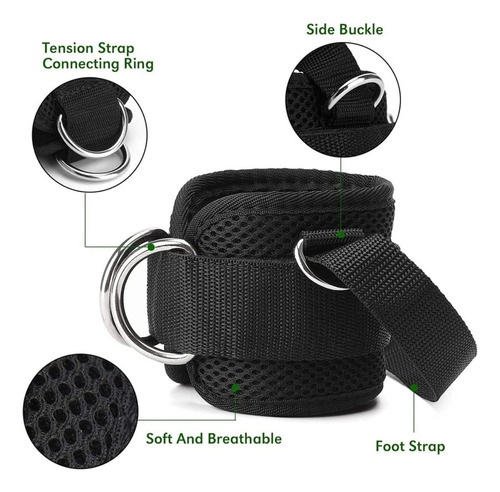 Para Par Grilletes Para Tobillo Con Talonera Gym Abductor