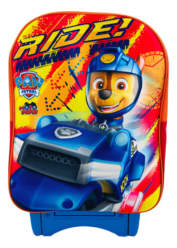 Mochila De Carrito Paw Patrol Primaria Chase Patrulla Canina Color Azul